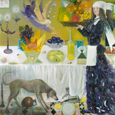 The painting -Summer fruits- (2002-2007) by Annael (Anelia Pavlova), artist