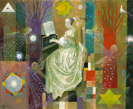 The painting -Symphony Nr 7 (after Weinberg)- (2004) by Annael (Anelia Pavlova), artist, after the (classical) music of Weinberg