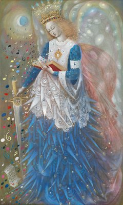 The painting -Octava Spera II- (2011) by Annael (Anelia Pavlova), artist, after the (classical) music of Dufay