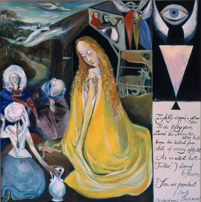 The painting -Adoration of the Magi- (1998) by Annael (Anelia Pavlova), artist