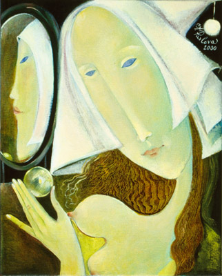 The painting -Semillon lady I- (2000) by Annael (Anelia Pavlova), artist