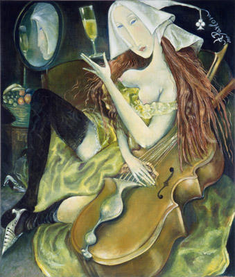 The painting -Semillon lady II- (2000) by Annael (Anelia Pavlova), artist