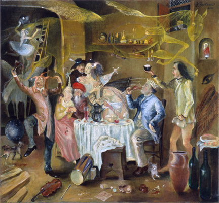 The painting -The old pub- (2000) by Annael (Anelia Pavlova), artist