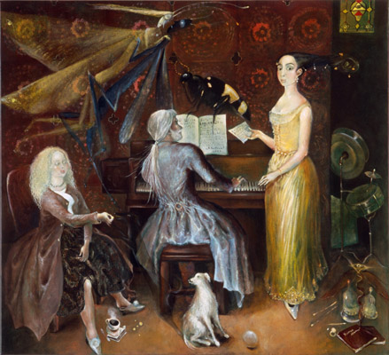 The painting -Telemann - 12 sonatas metodiche- (2001) by Annael (Anelia Pavlova), artist