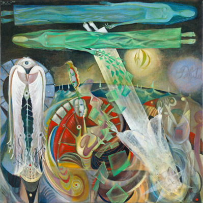 The painting -Falling star- (2002) by Annael (Anelia Pavlova), artist