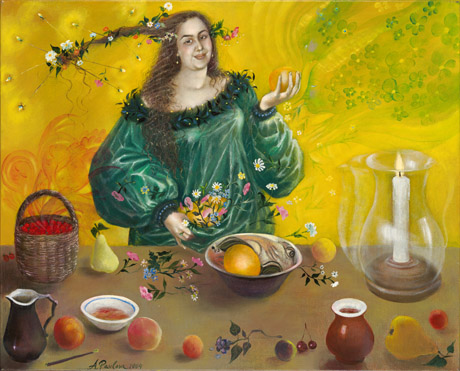 The painting -Flora- (2005) by Annael (Anelia Pavlova), artist, after the (classical) music of Prokofiev