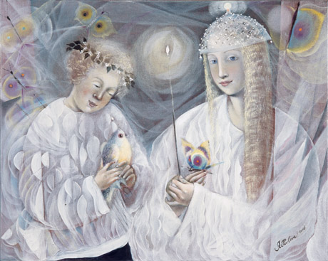 The painting -Gemini- (2006) by Annael (Anelia Pavlova), artist, after the (classical) music of Messiaen
