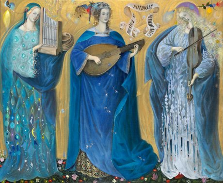The painting -Meditation on the Holy Trinity- (2007) by Annael (Anelia Pavlova), artist, after the (classical) music of Messiaen