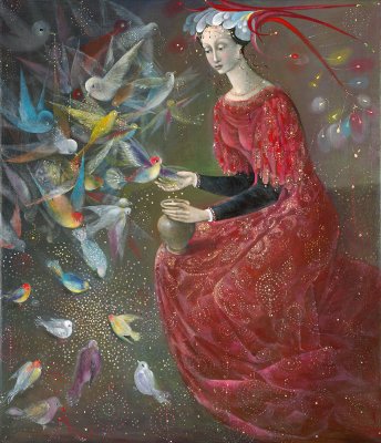 The painting -Cinderella- (2008) by Annael (Anelia Pavlova), artist, after the (classical) music of Martinu