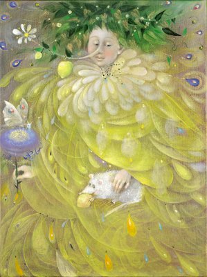 The painting -King Lemon- (2008) by Annael (Anelia Pavlova), artist, after the (classical) music of Vivaldi