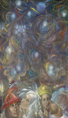 The painting -Stargazers- (2008) by Annael (Anelia Pavlova), artist, after the (classical) music of Martinu