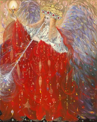 The painting -The Angel of Life- (2009) by Annael (Anelia Pavlova), artist, after the (classical) music of Prokofiev