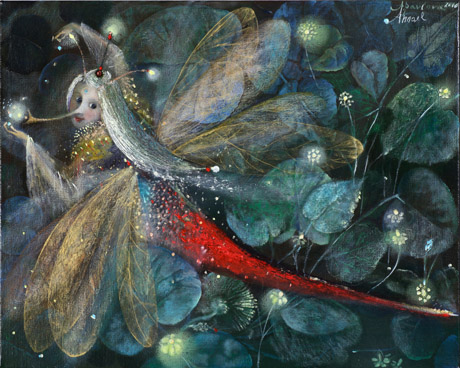 The painting -Dragonfly- (2010) by Annael (Anelia Pavlova), artist