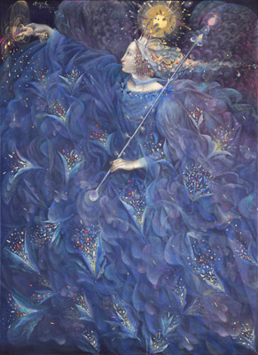 The painting -The Angel of Power- (2010) by Annael (Anelia Pavlova), artist, after the (classical) music of Rachmaninov
