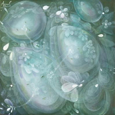The painting -Drops of purity- (2012) by Annael (Anelia Pavlova), artist, after the (classical) music of Mozart