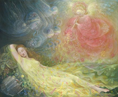 The painting -The Dream of Venus- (2016) by Annael (Anelia Pavlova), artist, after the (classical) music of Schubert